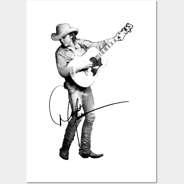 dwight yoakam sketch shirt design Wall Art by peabo_mr